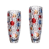 Maxbell Glass Flower Vase Art Vase Bud Vase Flower Arrangement for Mantel Desk Shelf L