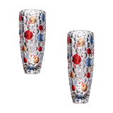 Maxbell Glass Flower Vase Art Vase Bud Vase Flower Arrangement for Mantel Desk Shelf L