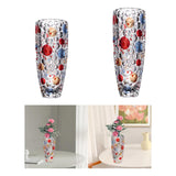 Maxbell Glass Flower Vase Art Vase Bud Vase Flower Arrangement for Mantel Desk Shelf L