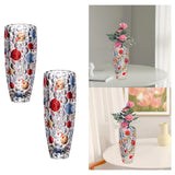 Maxbell Glass Flower Vase Art Vase Bud Vase Flower Arrangement for Mantel Desk Shelf L