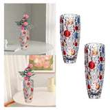 Maxbell Glass Flower Vase Art Vase Bud Vase Flower Arrangement for Mantel Desk Shelf L
