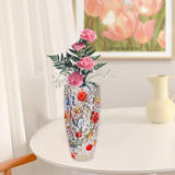 Maxbell Glass Flower Vase Art Vase Bud Vase Flower Arrangement for Mantel Desk Shelf L
