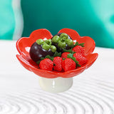 Maxbell Ceramics Pedestal Fruit Bowl Elegant Fruit Plate for Dessert Cookies Cupcake