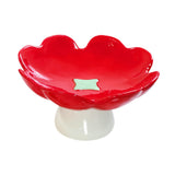 Maxbell Ceramics Pedestal Fruit Bowl Elegant Fruit Plate for Dessert Cookies Cupcake