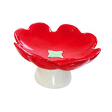 Maxbell Ceramics Pedestal Fruit Bowl Elegant Fruit Plate for Dessert Cookies Cupcake