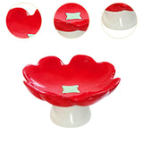 Maxbell Ceramics Pedestal Fruit Bowl Elegant Fruit Plate for Dessert Cookies Cupcake