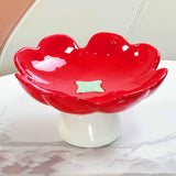 Maxbell Ceramics Pedestal Fruit Bowl Elegant Fruit Plate for Dessert Cookies Cupcake