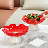 Maxbell Ceramics Pedestal Fruit Bowl Elegant Fruit Plate for Dessert Cookies Cupcake