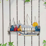 Maxbell Metal Sailboat Wall Decor Simple Hanging Plaque for Cafe Study Room Festival