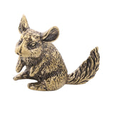 Maxbell Brass Squirrel Desk Ornament Animal Statue for Car Office Desktop Decoration