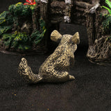 Maxbell Brass Squirrel Desk Ornament Animal Statue for Car Office Desktop Decoration
