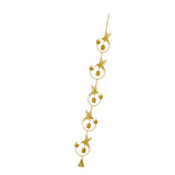 Maxbell Hummingbird Rain Chain Decorative Wind Chime for Downspout Outside Courtyard Gold