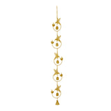 Maxbell Hummingbird Rain Chain Decorative Wind Chime for Downspout Outside Courtyard Gold