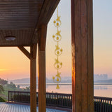Maxbell Hummingbird Rain Chain Decorative Wind Chime for Downspout Outside Courtyard Gold