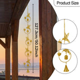 Maxbell Hummingbird Rain Chain Decorative Wind Chime for Downspout Outside Courtyard Gold