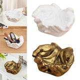 Maxbell Hand Shaped Jewelry Tray Simple Trinket Tray for Bracelets Earrings Necklace white