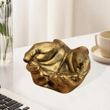 Maxbell Hand Shaped Jewelry Tray Simple Trinket Tray for Bracelets Earrings Necklace Bronze