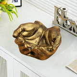 Maxbell Hand Shaped Jewelry Tray Simple Trinket Tray for Bracelets Earrings Necklace Bronze