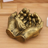 Maxbell Hand Shaped Jewelry Tray Simple Trinket Tray for Bracelets Earrings Necklace Bronze