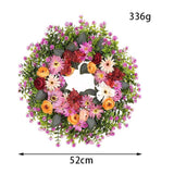 Maxbell Spring Wreath for Front Door Round Home Decor for Celebration Outside Window