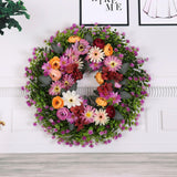 Maxbell Spring Wreath for Front Door Round Home Decor for Celebration Outside Window