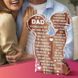 Maxbell Acrylic Plaque 2D Portable Desk Decor Sign for Father's Day Birthday New Dad Father and Daughter