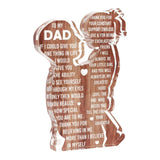 Maxbell Acrylic Plaque 2D Portable Desk Decor Sign for Father's Day Birthday New Dad Father and Daughter