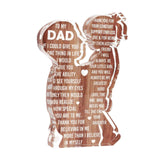 Maxbell Acrylic Plaque 2D Portable Desk Decor Sign for Father's Day Birthday New Dad Father and Daughter
