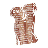 Maxbell Acrylic Plaque 2D Portable Desk Decor Sign for Father's Day Birthday New Dad Father and Daughter