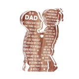 Maxbell Acrylic Plaque 2D Portable Desk Decor Sign for Father's Day Birthday New Dad Father and Daughter