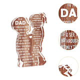 Maxbell Acrylic Plaque 2D Portable Desk Decor Sign for Father's Day Birthday New Dad Father and Daughter