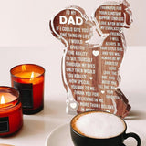 Maxbell Acrylic Plaque 2D Portable Desk Decor Sign for Father's Day Birthday New Dad Father and Daughter