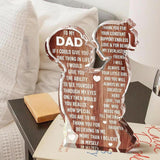 Maxbell Acrylic Plaque 2D Portable Desk Decor Sign for Father's Day Birthday New Dad Father and Daughter