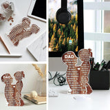 Maxbell Acrylic Plaque 2D Portable Desk Decor Sign for Father's Day Birthday New Dad Father and Daughter
