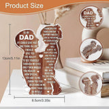 Maxbell Acrylic Plaque 2D Portable Desk Decor Sign for Father's Day Birthday New Dad Father and Daughter