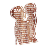 Maxbell Acrylic Plaque 2D Portable Desk Decor Sign for Father's Day Birthday New Dad Father and Son