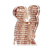 Maxbell Acrylic Plaque 2D Portable Desk Decor Sign for Father's Day Birthday New Dad Father and Son