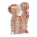 Maxbell Acrylic Plaque 2D Portable Desk Decor Sign for Father's Day Birthday New Dad Father and Son