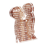 Maxbell Acrylic Plaque 2D Portable Desk Decor Sign for Father's Day Birthday New Dad Father and Son
