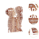 Maxbell Acrylic Plaque 2D Portable Desk Decor Sign for Father's Day Birthday New Dad Father and Son
