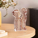 Maxbell Acrylic Plaque 2D Portable Desk Decor Sign for Father's Day Birthday New Dad Father and Son