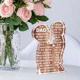 Maxbell Acrylic Plaque 2D Portable Desk Decor Sign for Father's Day Birthday New Dad Father and Son