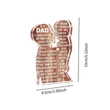 Maxbell Acrylic Plaque 2D Portable Desk Decor Sign for Father's Day Birthday New Dad Father and Son