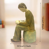 Maxbell Family Figurines Art Crafts Decorative Keepsake for Bedroom Home Living Room New Dad