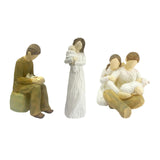 Maxbell Family Figurines Art Crafts Decorative Keepsake for Bedroom Home Living Room New Dad