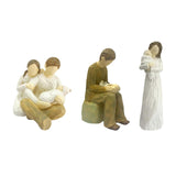 Maxbell Family Figurines Art Crafts Decorative Keepsake for Bedroom Home Living Room New Dad