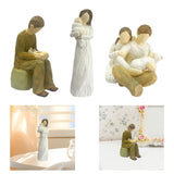 Maxbell Family Figurines Art Crafts Decorative Keepsake for Bedroom Home Living Room New Dad