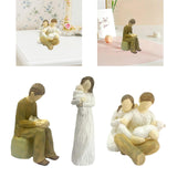 Maxbell Family Figurines Art Crafts Decorative Keepsake for Bedroom Home Living Room New Dad