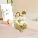 Maxbell Family Figurines Art Crafts Decorative Keepsake for Bedroom Home Living Room A Family of Three