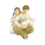 Maxbell Family Figurines Art Crafts Decorative Keepsake for Bedroom Home Living Room A Family of Three